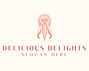 Pastry Baking Pipe  logo design