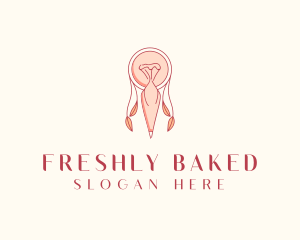 Pastry Baking Pipe  logo design