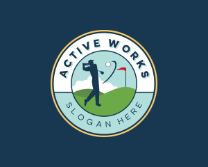 Golf Player Tournament logo design