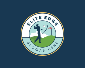 Golf Player Tournament logo design