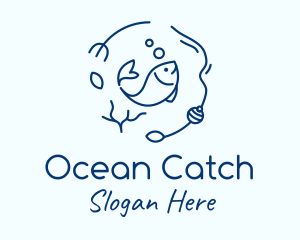 Ocean Fish Lure logo design
