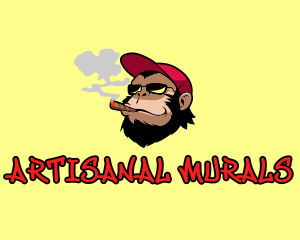 Smoking Monkey Cap logo design