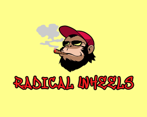 Smoking Monkey Cap logo design