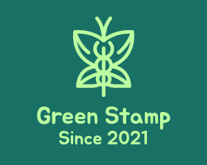 Green Medical Butterfly logo design