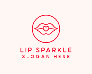 Lovely Dating Lips logo design