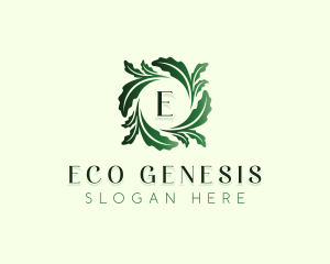 Organic Nature Leaf logo design