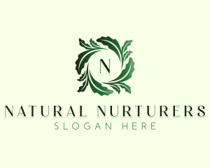 Organic Nature Leaf logo design