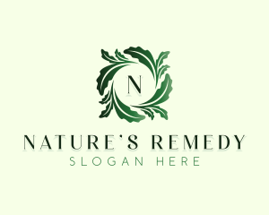 Organic Nature Leaf logo design