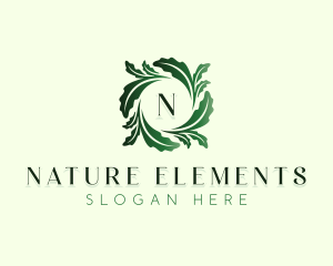 Organic Nature Leaf logo design