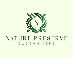 Organic Nature Leaf logo design