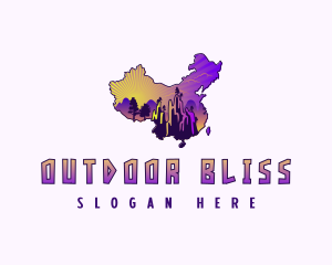 China Outdoor Mountains logo design