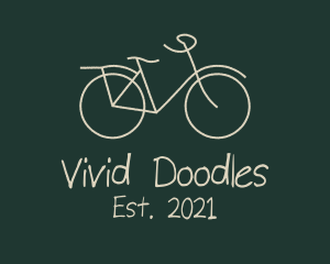 Minimalist Bicycle Drawing logo design