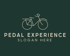 Minimalist Bicycle Drawing logo