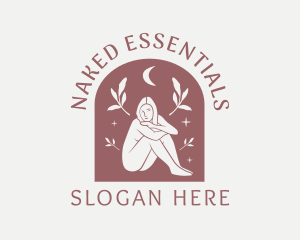 Nude Woman Nature Spa logo design