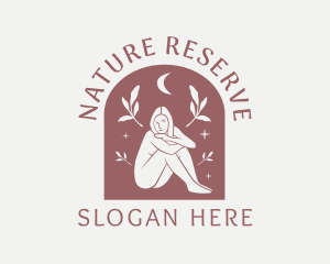 Nude Woman Nature Spa logo design