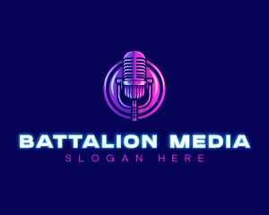 Studio Podcast Microphone logo design