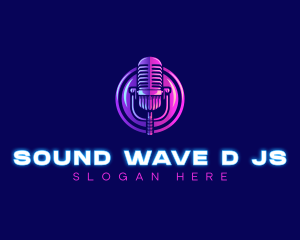 Studio Podcast Microphone logo design