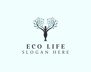 Nature Wellness Tree  logo design