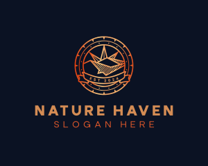 Mountain Nature Compass logo design