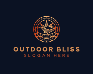 Mountain Nature Compass logo design