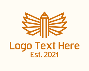 Pencil Geometric Wing logo