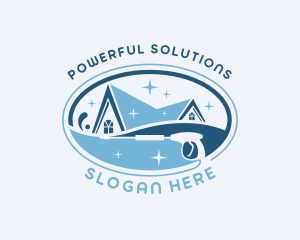 Sparkle Pressure Washer Disinfection logo design