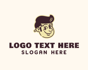Animation - Pencil Guy Head logo design