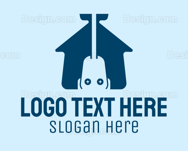 Vacuum Cleaner House Logo