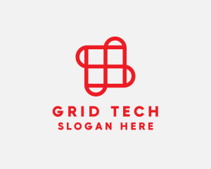 Grid Tile Pavement logo design