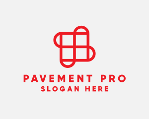 Grid Tile Pavement logo design