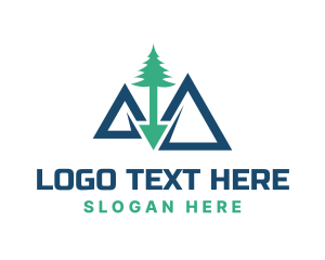 Outdoor Mountain Trekking Logo