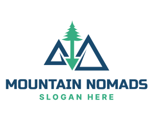 Outdoor Mountain Trekking logo design