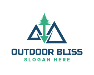 Outdoor Mountain Trekking logo design