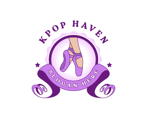 Feminine Ballet Shoe logo design