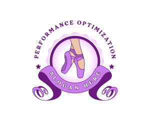 Feminine Ballet Shoe logo design