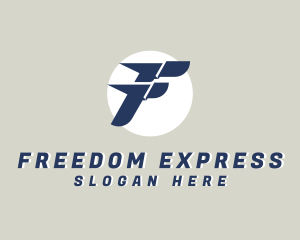 Express Logistics Aviation Letter F logo design