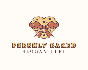 Heart Cookie Dessert logo design