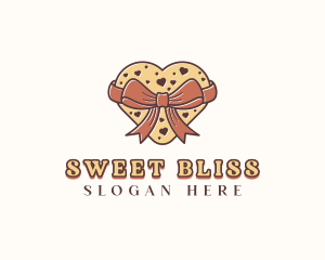 Heart Cookie Dessert logo design