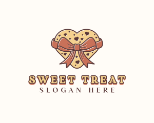 Heart Cookie Dessert logo design