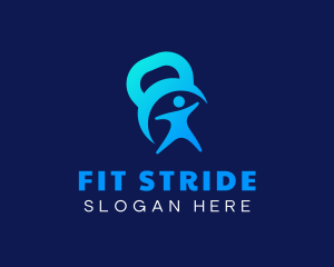 Athlete Fitness Kettlebell logo design