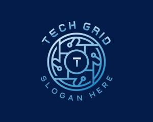 Tech Circuit Programming logo design