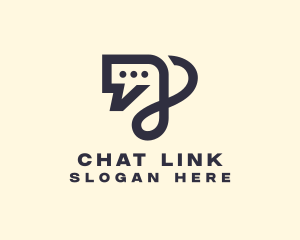 Swirly Chat App logo design