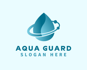 Gradient Aqua Droplet logo design