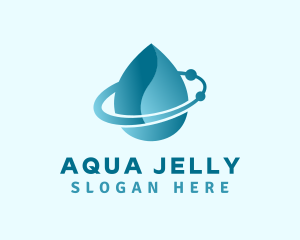 Gradient Aqua Droplet logo design