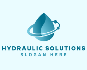 Gradient Aqua Droplet logo design