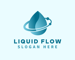 Gradient Aqua Droplet logo design