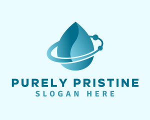 Gradient Aqua Droplet logo design