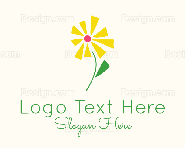 Spring Flower Plant Logo