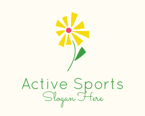 Spring Flower Plant Logo