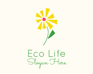 Spring Flower Plant logo design